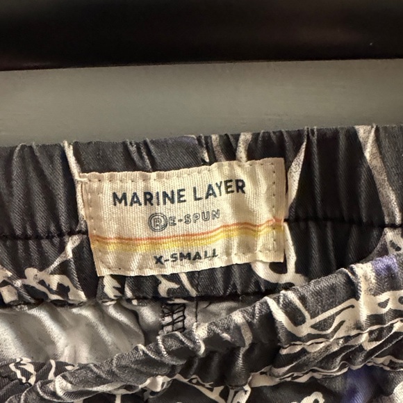 MARINE LAYER Allison Navy Printed Pants - Picture 4 of 6